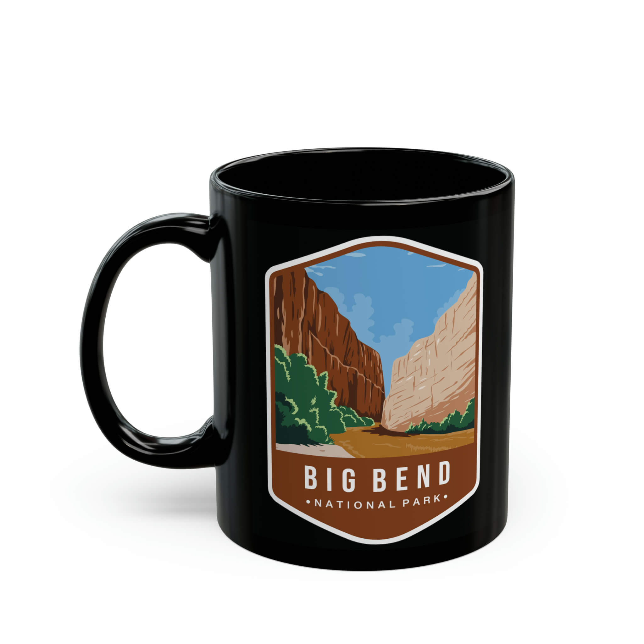 Big Bend National Park Black Ceramic Mug
